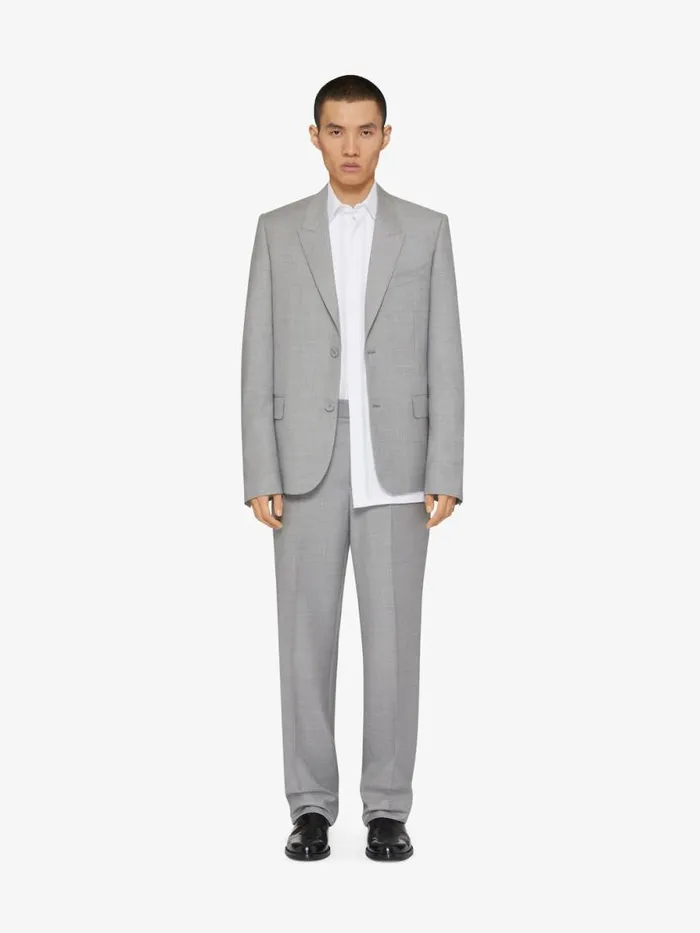 Jacket In Wool Greywhite Men Givenchy Coats and Jackets