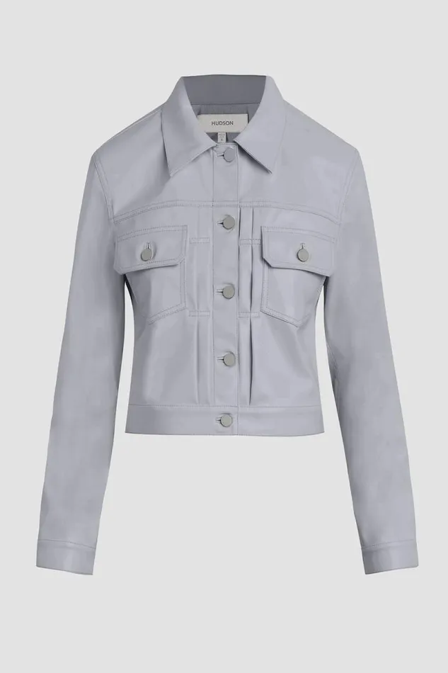 Jackets and Outerwear Women Hudson Jeans Lola Shrunken Trucker Jacket Ultimate Gray Jackets and Outerwear Women Hudson Jeans Lola Shrunken Trucker Jacket Ultimate Gray