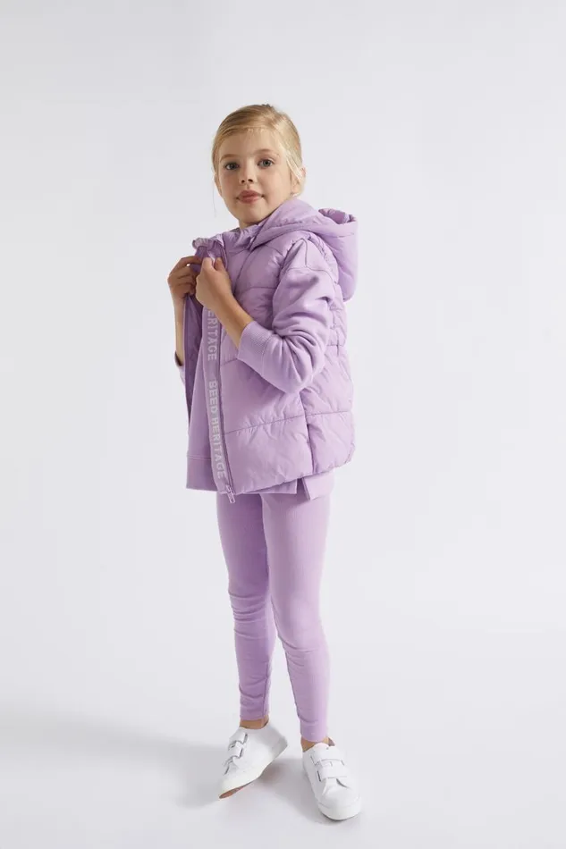Jackets and Vests Girl Seed Heritage Core Puffer Vest Lilac