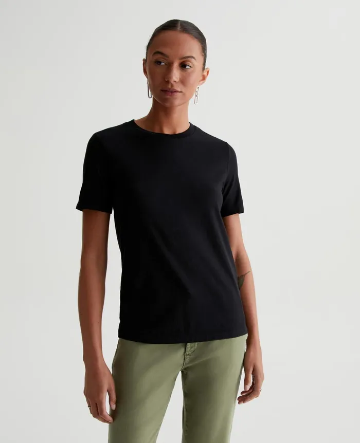 Jagger Crew True Black Women AG Jeans Tees and Tanks