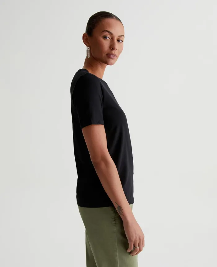 Jagger Crew True Black Women AG Jeans Tees and Tanks Jagger Crew True Black Women AG Jeans Tees and Tanks