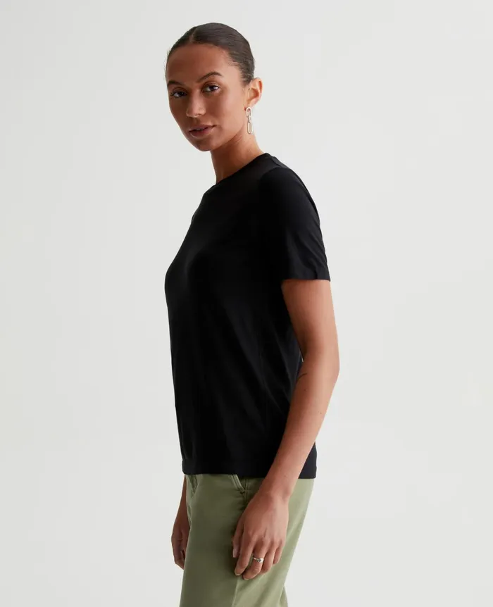 Jagger Crew True Black Women AG Jeans Tees and Tanks Jagger Crew True Black Women AG Jeans Tees and Tanks
