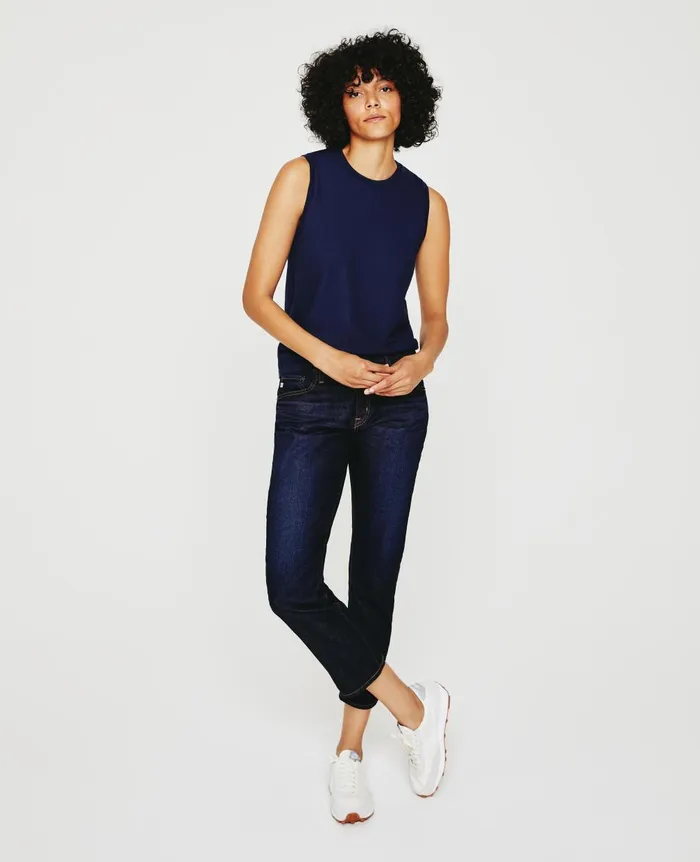 Jagger Muscle Tank Deep Navy Women AG Jeans Tees and Tanks Jagger Muscle Tank Deep Navy Women AG Jeans Tees and Tanks