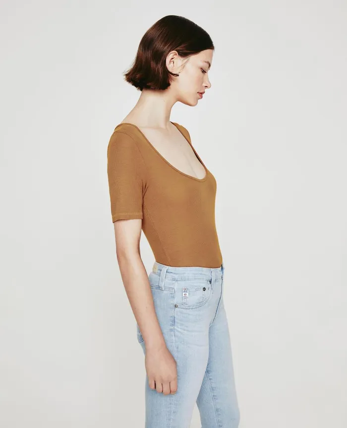 Jaxon Scoop Tree Bark Women AG Jeans Tops and Shirts