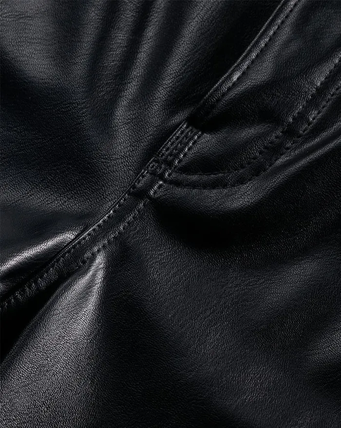 Jeans Shop Veronica Beard Debbie Skinny Vegan Leather Pant Black