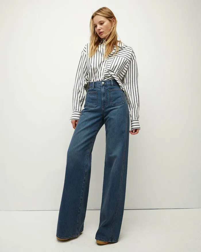 Jeans Shop Veronica Beard Taylor WideLeg Jean Thriller