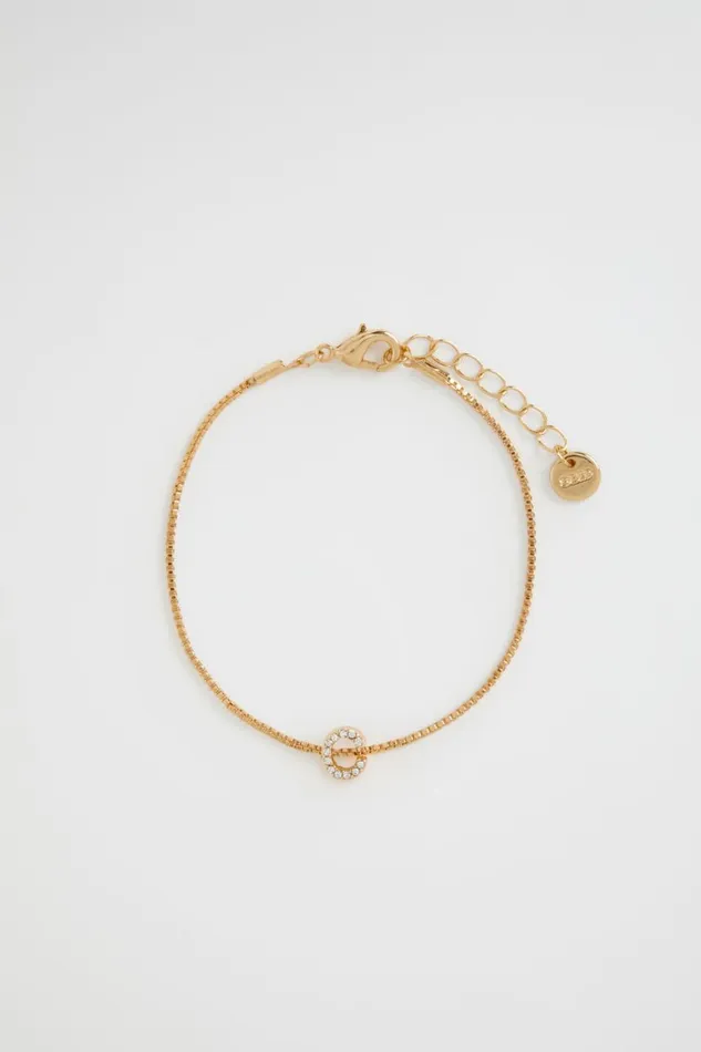 Jewellery Woman Seed Heritage Crystal Initial Bracelet C