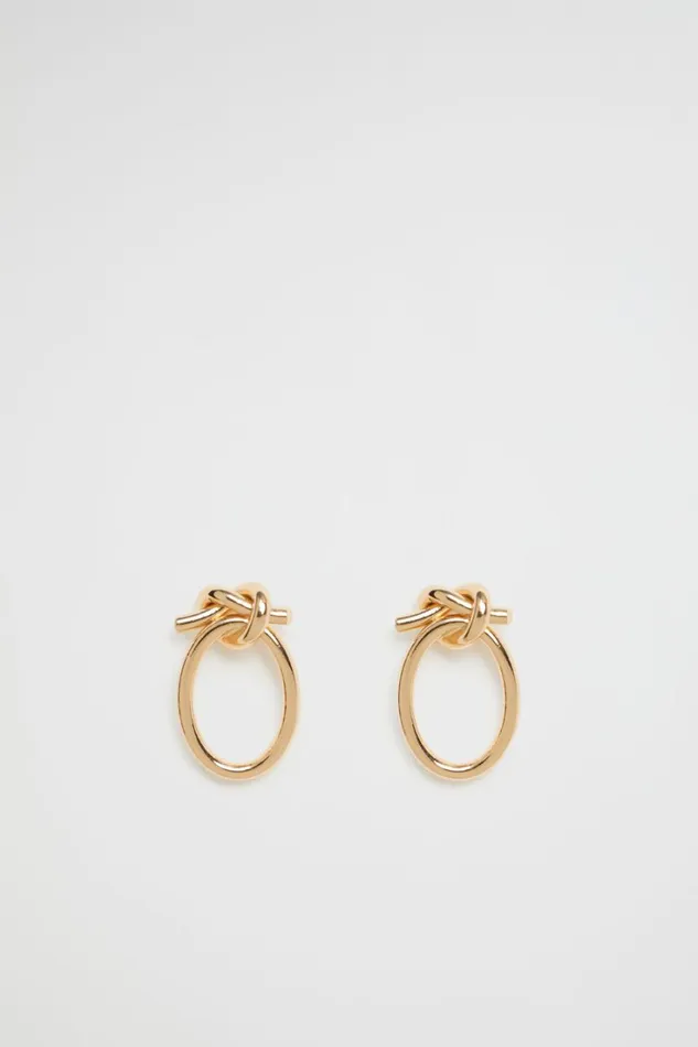Jewellery Woman Seed Heritage Knot Circle Earring Gold
