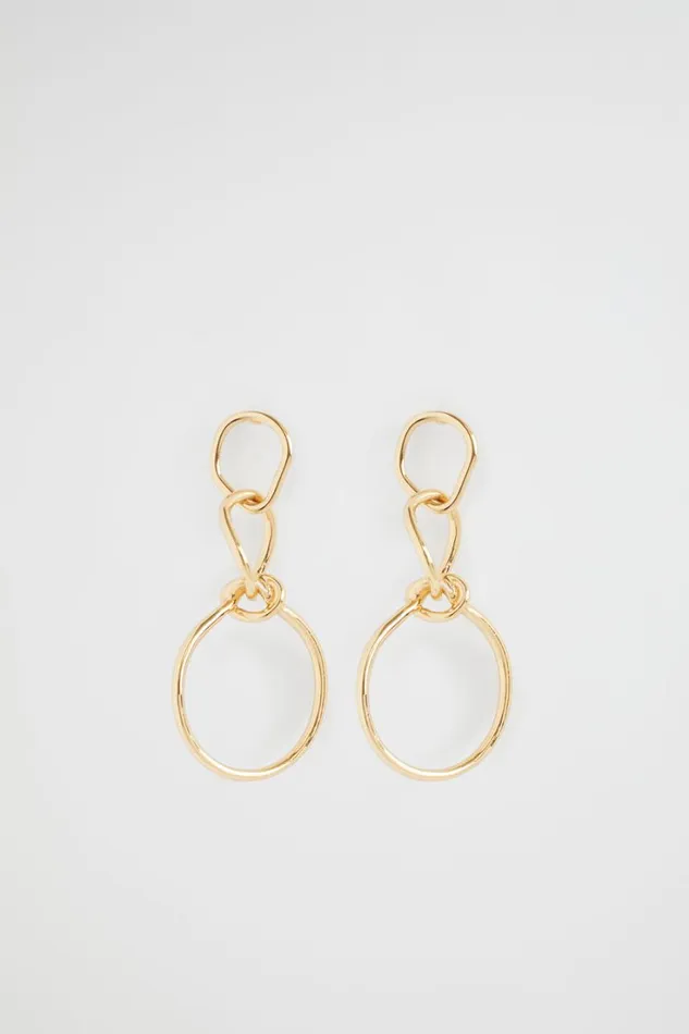 Jewellery Woman Seed Heritage Loop Knot Earring Gold