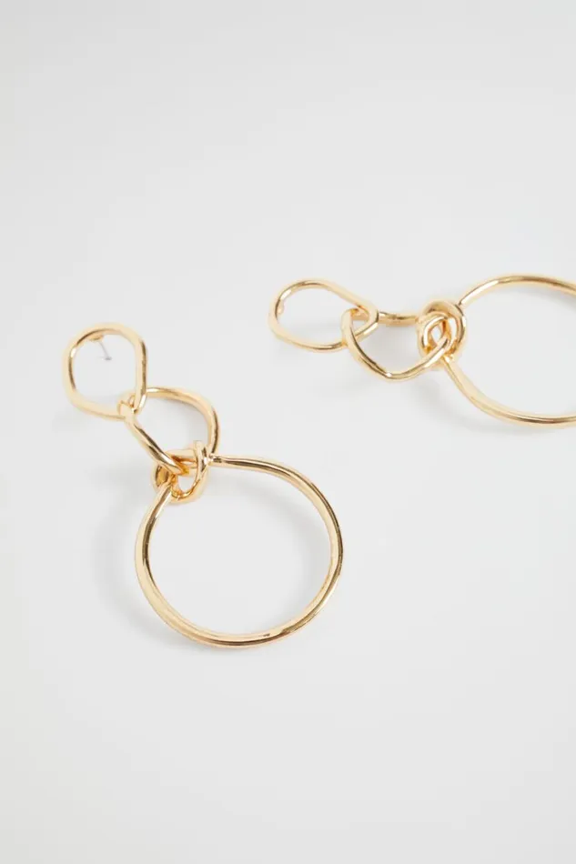 Jewellery Woman Seed Heritage Loop Knot Earring Gold