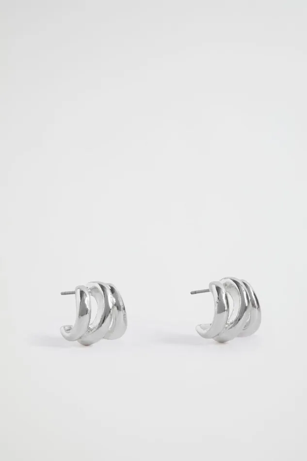 Jewellery Woman Seed Heritage Multi Hoop Stud Silver