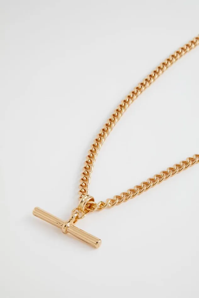 Jewellery Woman Seed Heritage TBar Necklace Gold