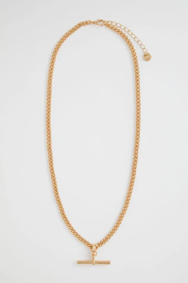 Jewellery Woman Seed Heritage TBar Necklace Gold