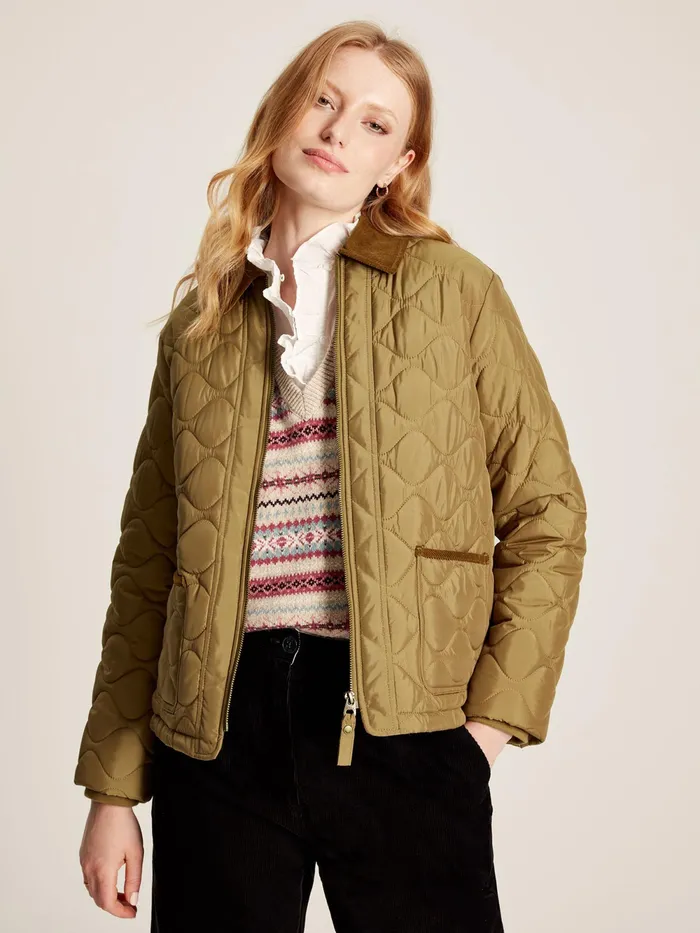 Joules Coats and Jackets Brown Onion Quilt Jacket 8211 Women