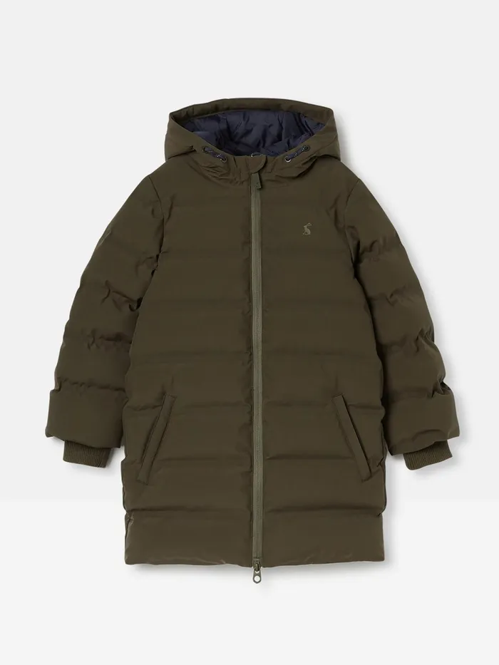 Joules Coats and Jackets Green Waterproof Padded Coat With Hood 8211 Boys