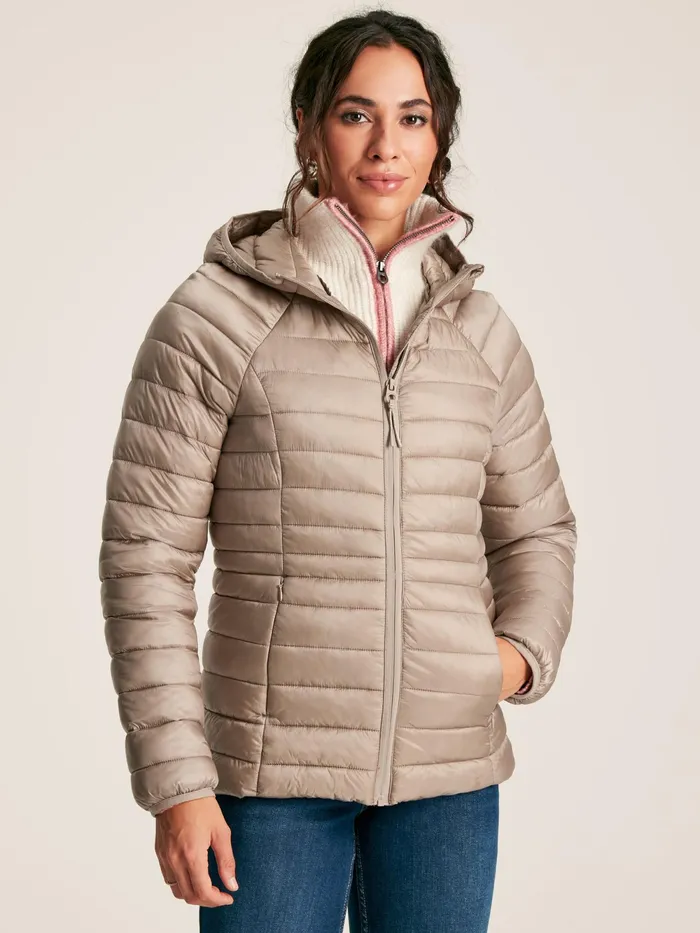 Joules Coats and Jackets Silver Tone Showerproof Packable Padded Jacket 8211 Women