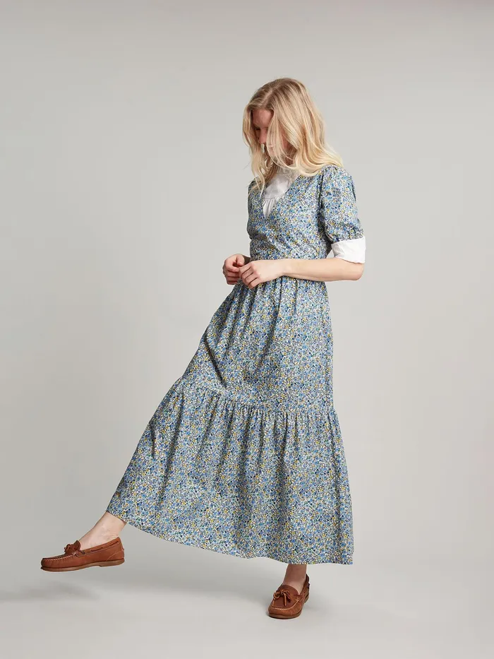 Joules Dresses Cream Aura Tiered Cotton Dress 8211 Women