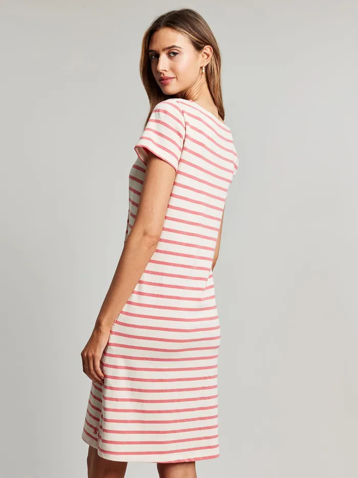 Joules Dresses Pink Henley Button Down ALine Dress 8211 Women