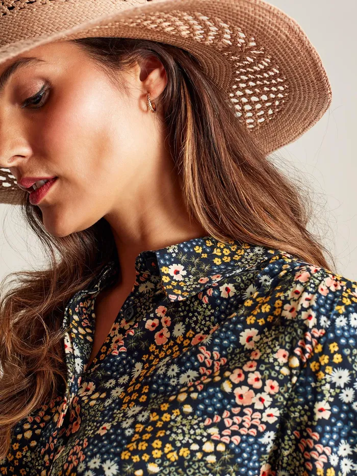 Joules Shirts and Blouses Blue Kalina Concealed Placket Shirt 8211 Women