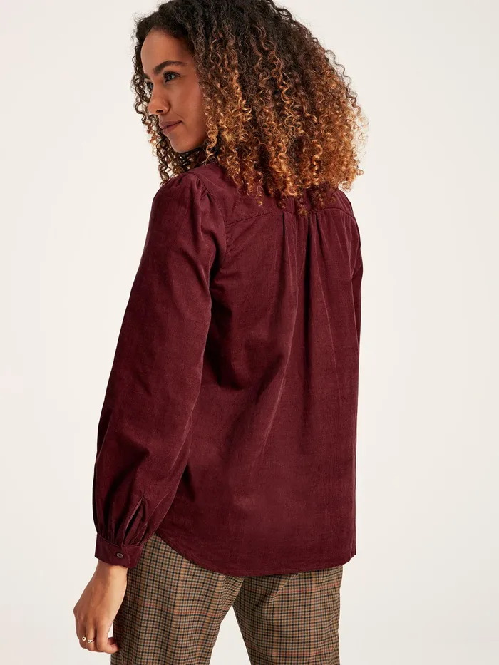 Joules Shirts and Blouses Burgundy Red Cord Blouse 8211 Women