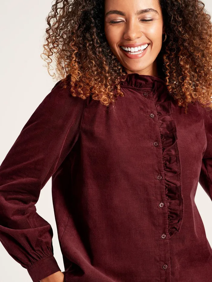 Joules Shirts and Blouses Burgundy Red Cord Blouse 8211 Women