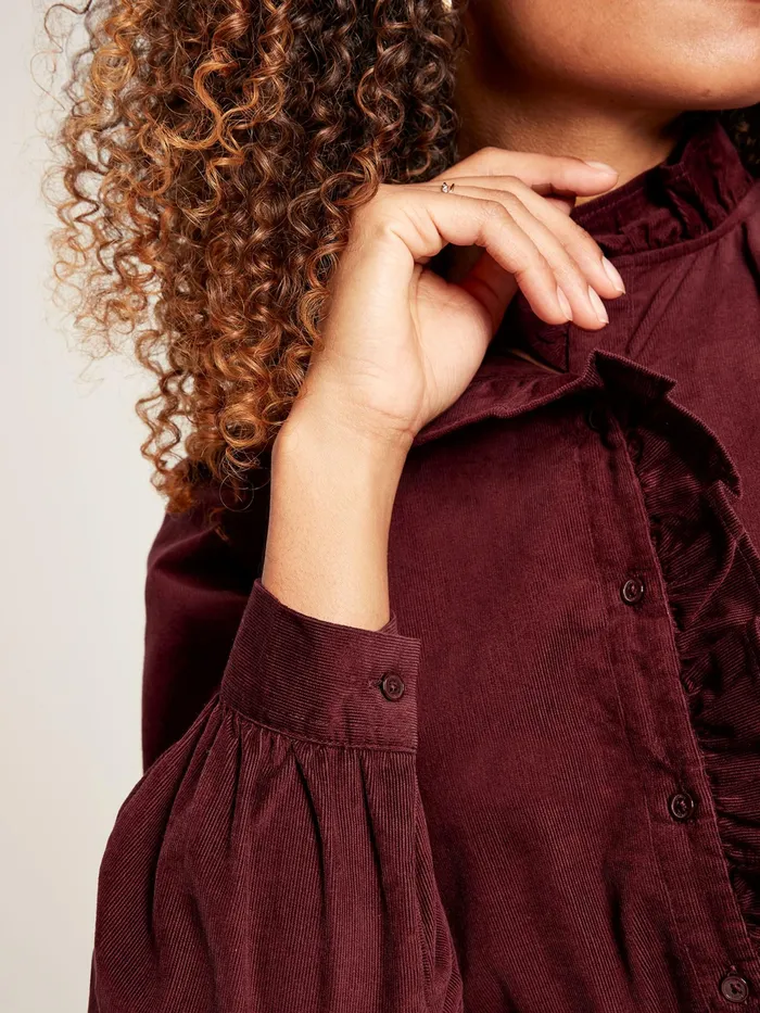 Joules Shirts and Blouses Burgundy Red Cord Blouse 8211 Women