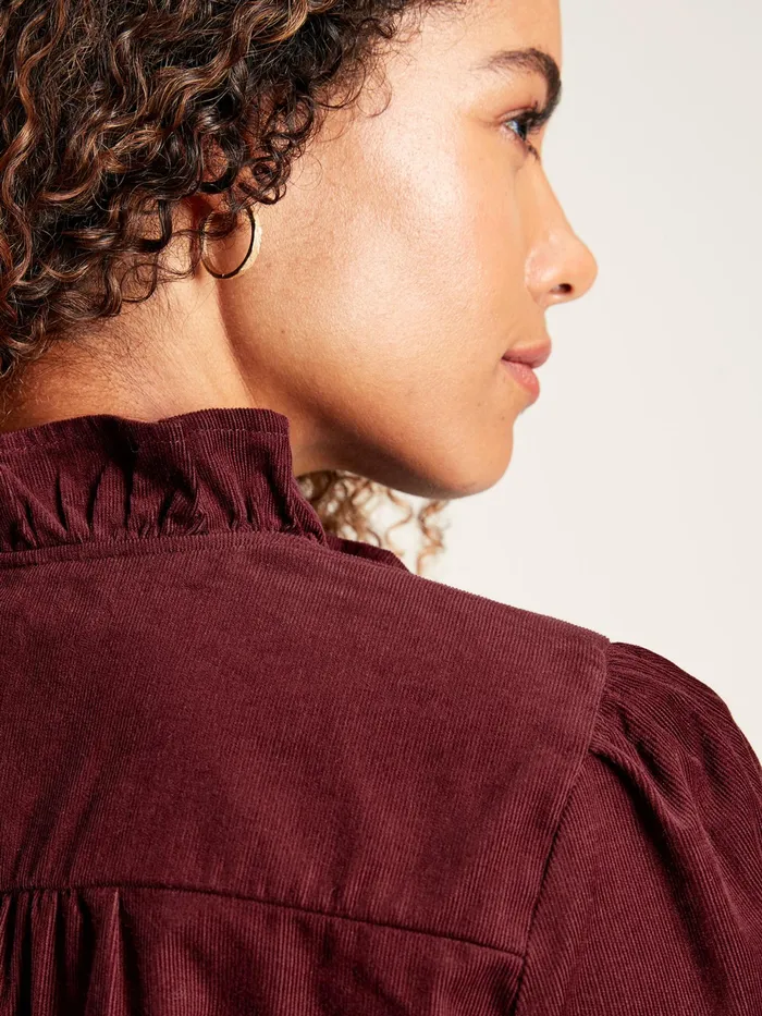 Joules Shirts and Blouses Burgundy Red Cord Blouse 8211 Women