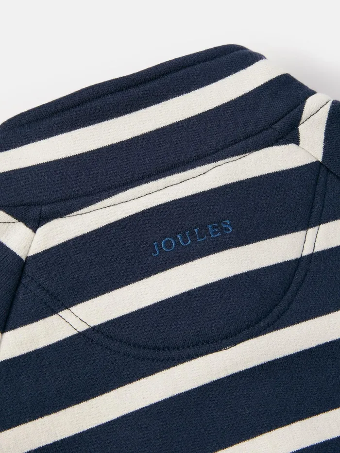 Joules Sweatshirts and Hoodies Navy Striped Quarter Zip Sweatshirt 8211 Boys
