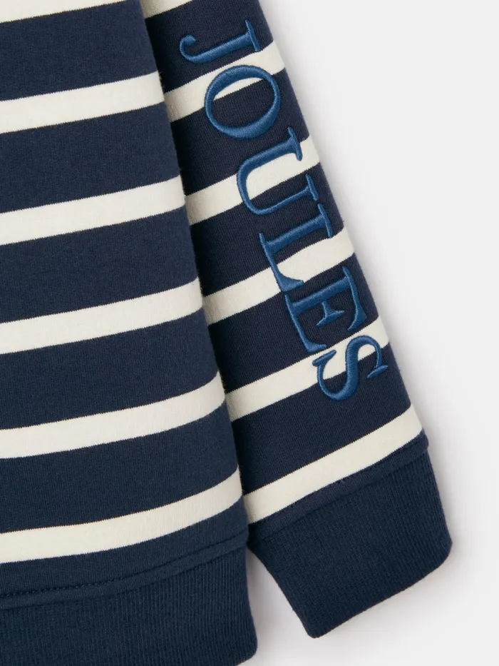 Joules Sweatshirts and Hoodies Navy Striped Quarter Zip Sweatshirt 8211 Boys