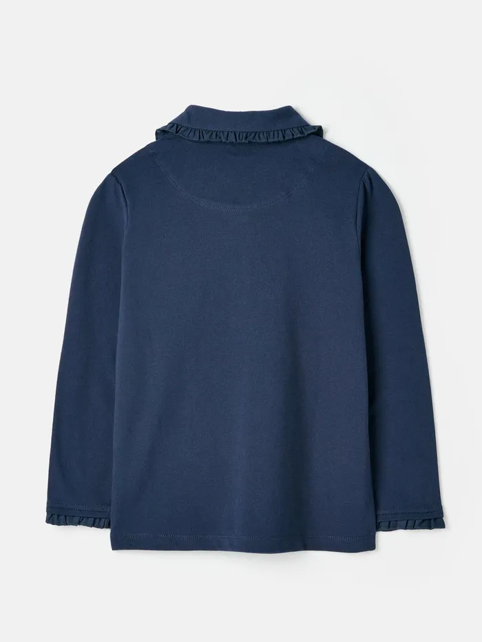 Joules Tops and Tshirts Navy Blue Long Sleeved Polo Shirt 8211 Girls