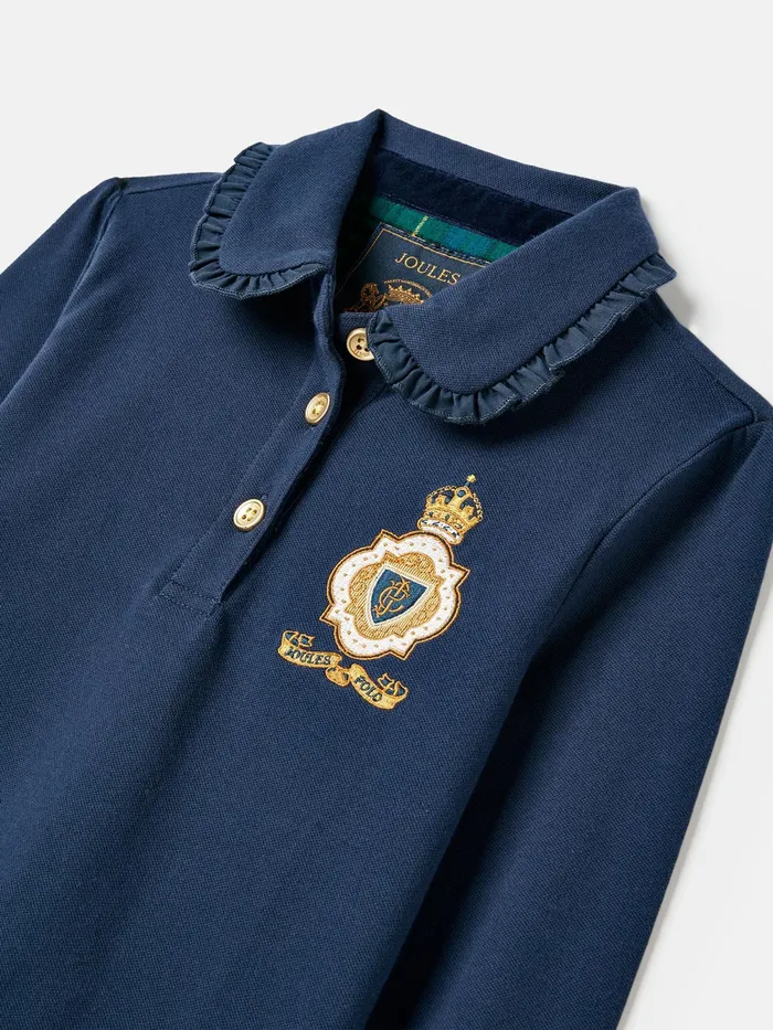 Joules Tops and Tshirts Navy Blue Long Sleeved Polo Shirt 8211 Girls