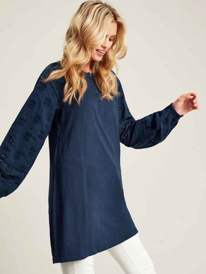 Joules Tops Navy BroderieJersey Tunic 8211 Women