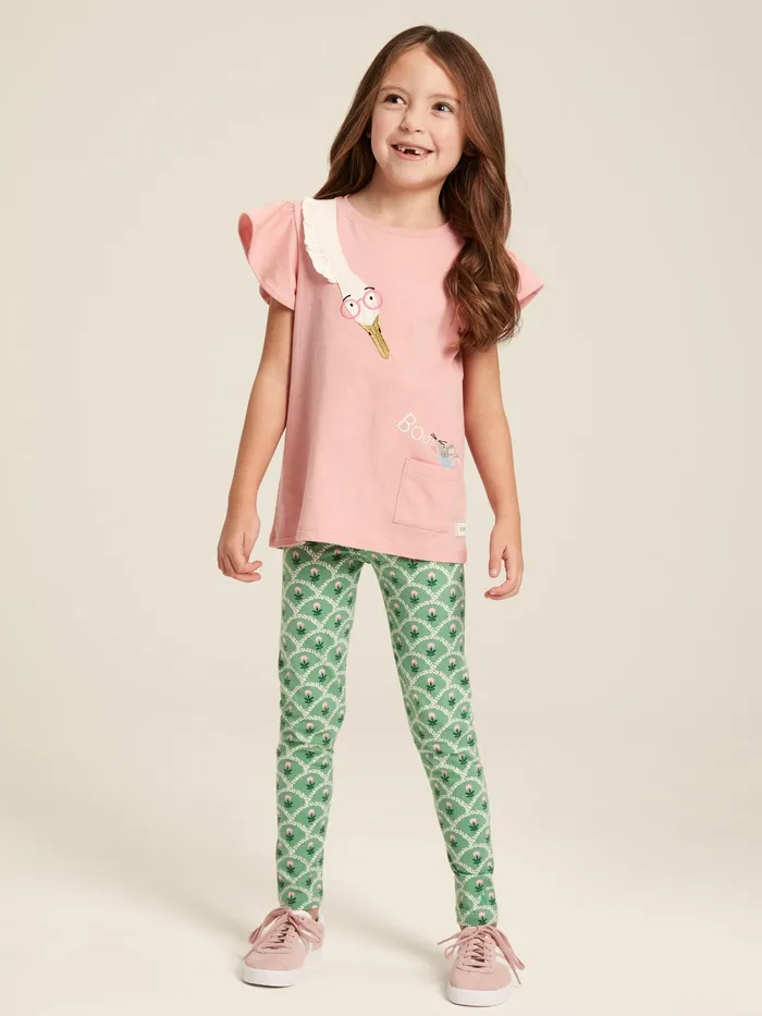Joules Trousers and Leggings Green Floral Leggings 8211 Girls