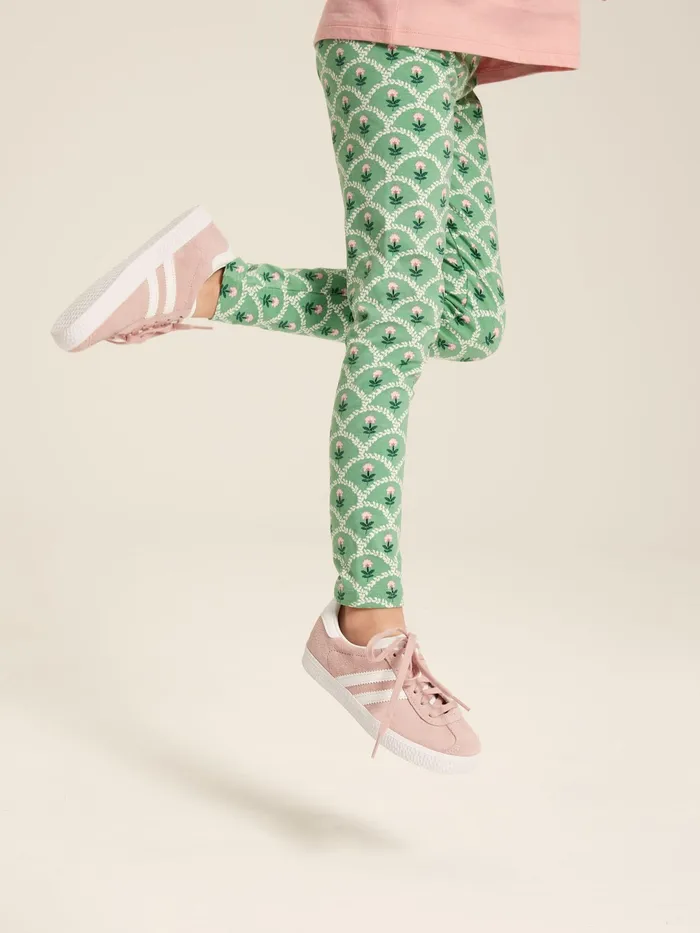 Joules Trousers and Leggings Green Floral Leggings 8211 Girls