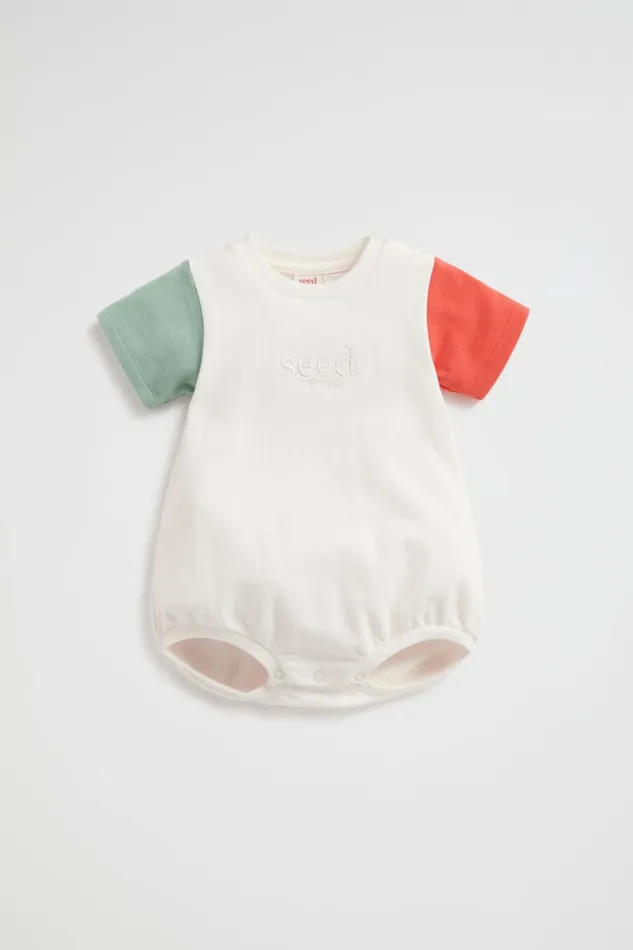 Jumpsuits and Overalls Newborn Seed Heritage Spliced Tee Romper Multi