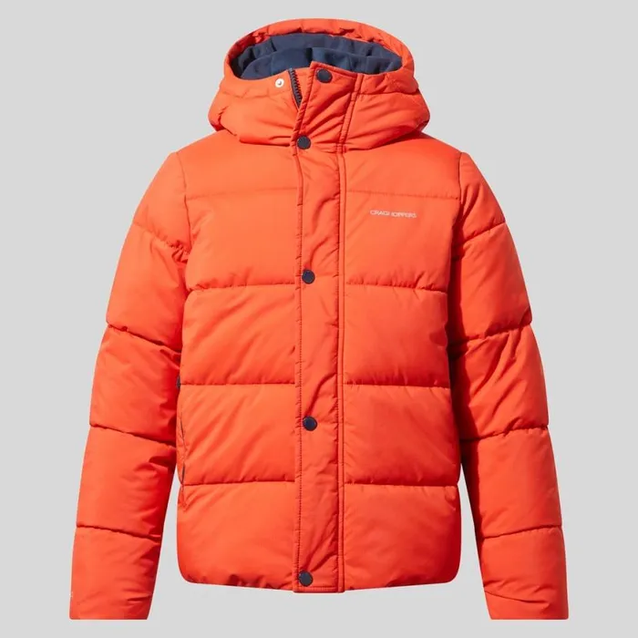 Kids Insulated Jackets Craghoppers Kid039s Brandon Hooded Jacket Macaw Red