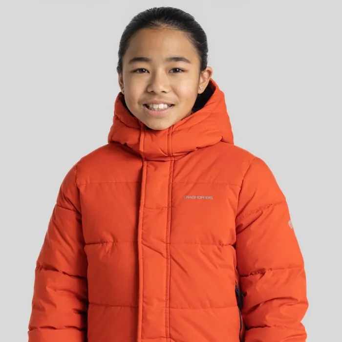 Kids Insulated Jackets Craghoppers Kid039s Brandon Hooded Jacket Macaw Red