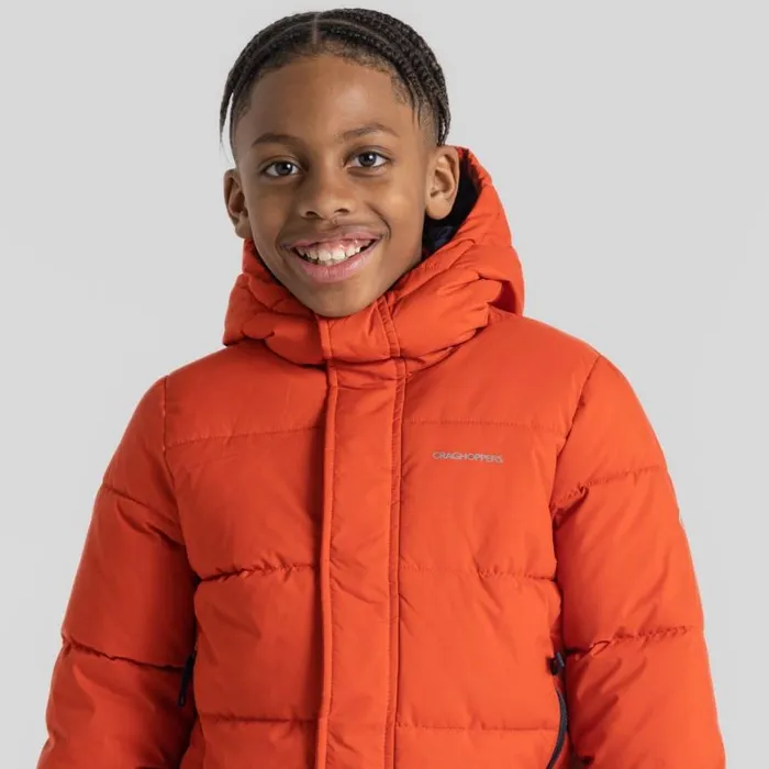 Kids Insulated Jackets Craghoppers Kid039s Brandon Hooded Jacket Macaw Red