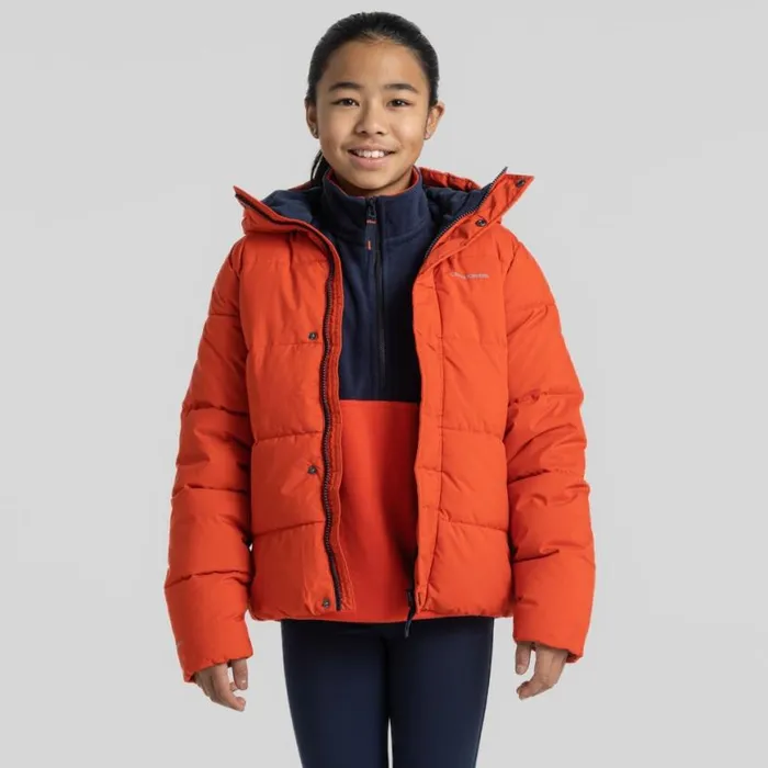 Kids Insulated Jackets Craghoppers Kid039s Brandon Hooded Jacket Macaw Red