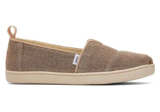 Kids KidsYouth Alpargata Gold Sparkle Knit Kids Shoe Gold Sparkle TOMS Alpargatas Kids KidsYouth Alpargata Gold Sparkle Knit Kids Shoe Gold Sparkle TOMS Alpargatas