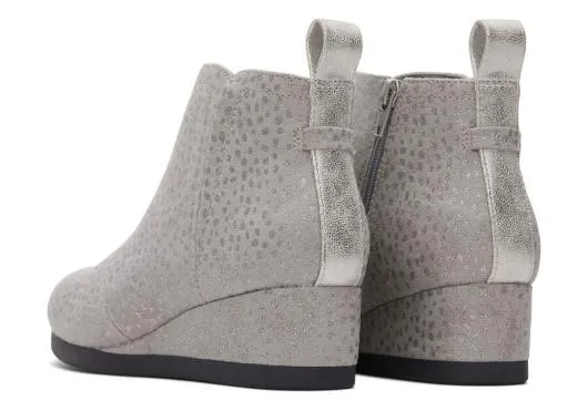 Kids KidsYouth Clare Grey Wedge Kids Boot Drizzle Grey TOMS Boots and Booties