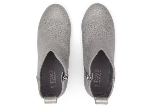 Kids KidsYouth Clare Grey Wedge Kids Boot Drizzle Grey TOMS Boots and Booties