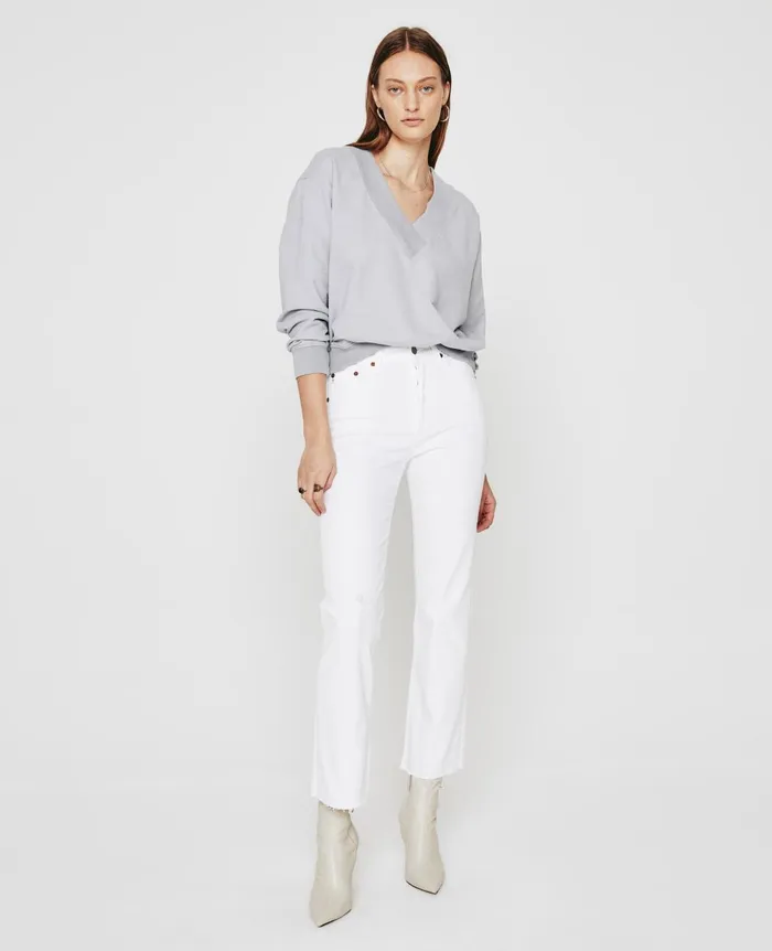 Kinsley Authentic White Destructed Women AG Jeans Denim