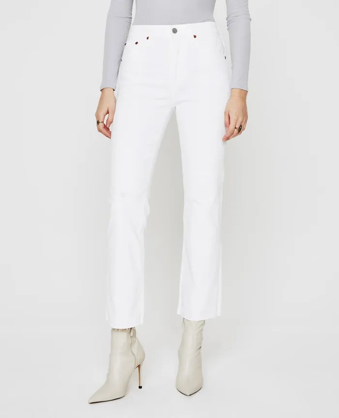 Kinsley Authentic White Destructed Women AG Jeans Denim Kinsley Authentic White Destructed Women AG Jeans Denim
