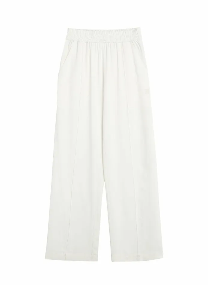 Knitwear Women ALC Travis Twill Track Pant Bone Knitwear Women ALC Travis Twill Track Pant Bone