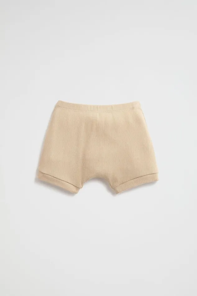 Leggings and Pants Newborn Seed Heritage Rib Bloomer Soft Sand