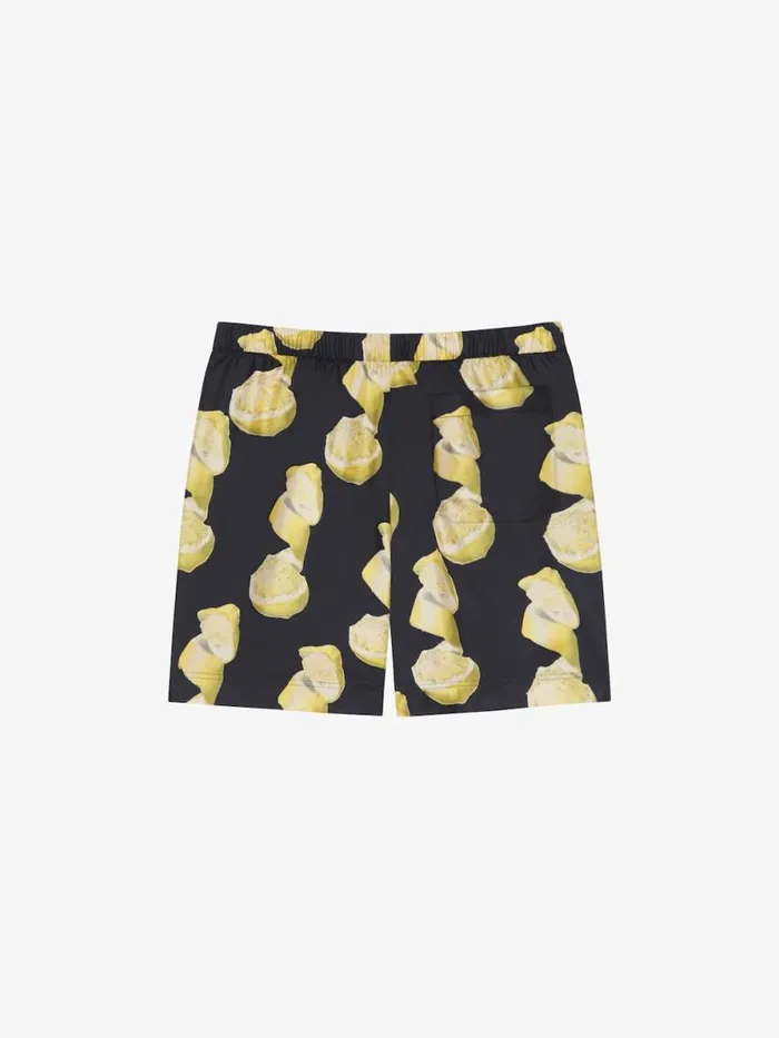 Long Swim Shorts With Lemon Print Blackyellow Men Givenchy Swimwear
