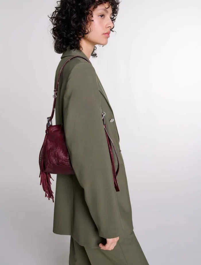 Maje Blazers and Jackets Womens Slimfit Suit Jacket Khaki