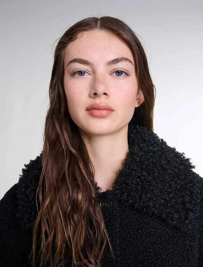 Maje Coats Womens Curly Jacket Black