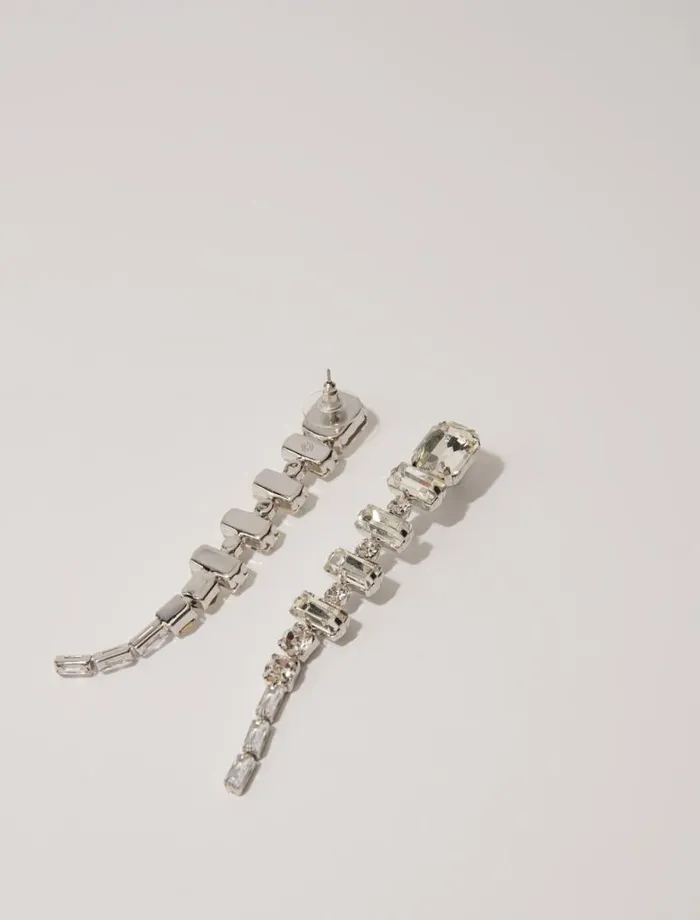 Maje Jewelry Womens Cascade Diamant Earrings Silver